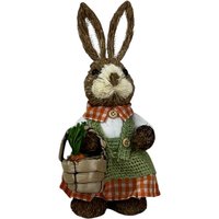 Four Candle Mrs Rabbit Fabric Figurine 23cm in Brown