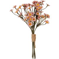Lemon Pavilion Furniture and Decor Pink Daisy Bunch Artificial Flower - Plastic - L16xW16xH27 cm - Pink in Light Pink