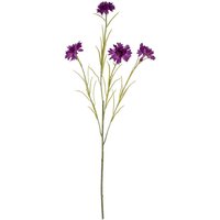 Lemon Pavilion Furniture and Decor Cornflower Stem Artificial Flower - Plastic - L20xW20xH77 cm - Purple