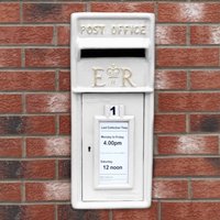 White Royal Mail Post Box - White