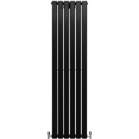 Designer Flat Panel Radiators Matt Black 1600mm x 420mm - Matt Black