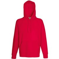 Mens Lightweight Hooded Sweatshirt Hoodie (240 GSM) - Red / 2XL