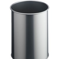 Durable Metal Waste Bin 15 Litre - Silver