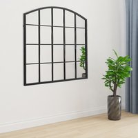 Black Industrial Arch Wall Mirror - Black