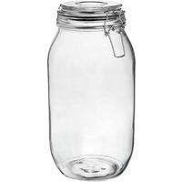 Glass Storage Jar - 2 Litre - Black Seal / 1