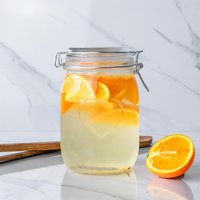 Heart Glass Storage Jars with Labels - Clear / 1.5l