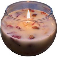 Rose Scented Organic Wax Bowl Candle - White
