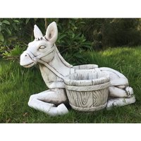 Sitting Donkey Bucket Planters - Stone