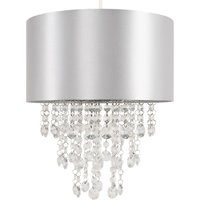 Acrylic Jewel Effect Droplet Grey Ceiling Pendant Light Shade - Grey