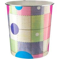 7.7L Plastic Waste Paper Basket Dust Bin Trash Can - Multicolor