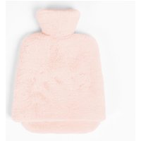 Teddy Fleece Hot Water Bottle Foot Warmer - Pink