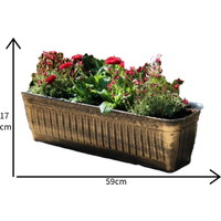 Floral Fluted Trough - Antique Gold / 11.5l