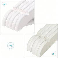 SONGMICS Kid's Wooden Hangers with Trousers Bar - White / 20cm