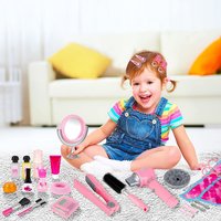 Makeup Hairdresser Toy Set with Styling Accessories - Pink