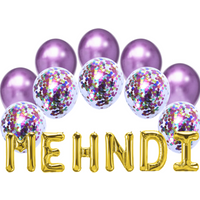 Balloon Bundle Mehndi - Purple