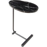 Metal Side Table with E1 MDF Tabletop - Black