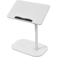Height Adjustable C Shape Overbed Table - White