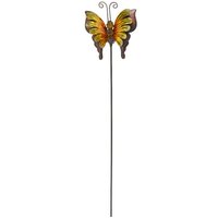 Butterfly Border Stake Plant Support Ornaments - Yellow,brown