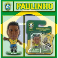 SoccerStarz Brazil Paulinho - Home Kit 5cm Figure - Yellow