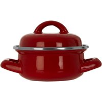 Porter Red Enamel 10cm Mini Casserole Dish - Red