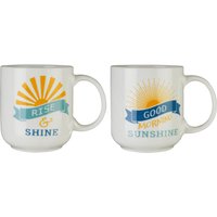 Set Of Two Sunshine Mugs - Assorted
