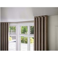 28mm Styleline Gliding Curtain Pole Set with End Cap - Taupe - Taupe / 320cm