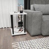 Gurnee Side Table - White&Black