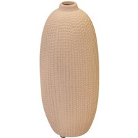 Four Candle Tall Tan Textured Stone Vase