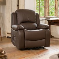 Glendale Electric Riser Recliner with Massage and Heat - Brown