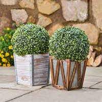 Teamson Home Indoor Outdoor Garden Solar Light Artificial Plant PT-OD0005 - Brown