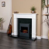 Adam Oslo Electric Inset Stove in Black with Remote Control - Black