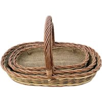 Set of 3 Holker Lined Garden Trugs - Brown