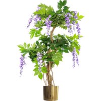 Artificial Purple Blossom Tree - Green