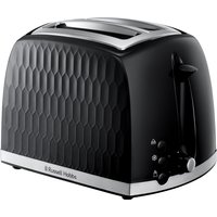 2 Slice Honeycomb Toaster Black - Black