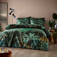 Tropical Nightscape Duvet Cover Set - Multicolour / Double