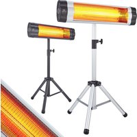Arebos, Infrared Radiant Heater 2500W with Stand - Silver Arebos, Infrared Radiant Heater 2500W with Stand - Silver