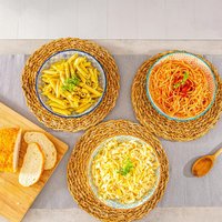 Hand-Printed Pasta Bowls - 22cm - Pack of 6 - 3 Colours