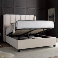 Bedmaster, Aurora Warmstone Velvet Ottoman Bed - Warm Stone Bedmaster, Aurora Warmstone Velvet Ottoman Bed - Warm Stone