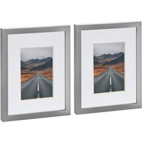 Photo Frames with 4x6" Mount - 8x10" - Grey - Pack of 2 - White