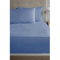 Extra Deep Percale Fitted Sheet 16" - Blue / King