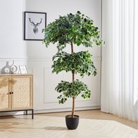 Artificial Zamioculcas Tree in Plastic Pot - Green
