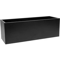 Black Zinc Galvanised Rectangle Outdoor Trough Planter - Black