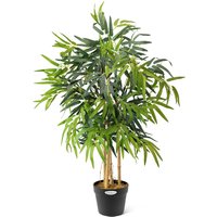 Artificial Bamboo Plant in Pot - Green / 90cm