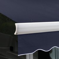Electric Patio Awning Full Cassette 2m Canopy - Plain Dark Blue