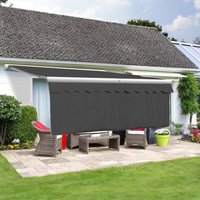 Charcoal Valance with 1m Dropdown - Charcoal / 450cm