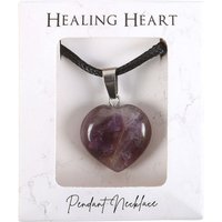 Amethyst Heart Necklace For Clarity And Protection - Purple