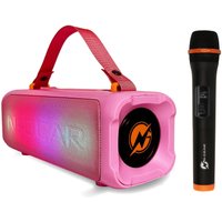 Blazooka 703P Bluetooth Speaker Karaoke Set with Microphone - Pink - Pink
