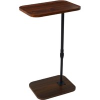 Height Adjustment Side Table - Walnut & Black