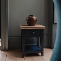 Florence Side Table with Drawer - Navy Blue