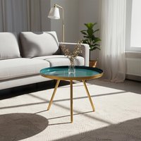 Enox Large Diesel Green and Gold Coffee Table - Gold
